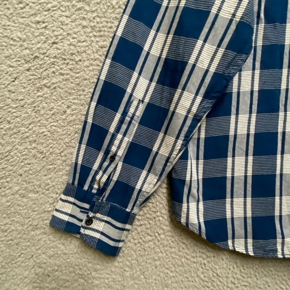 J Crew Shirt Mens Large Blue Plaid Long Sleeve Button Down - Picture 12 of 12